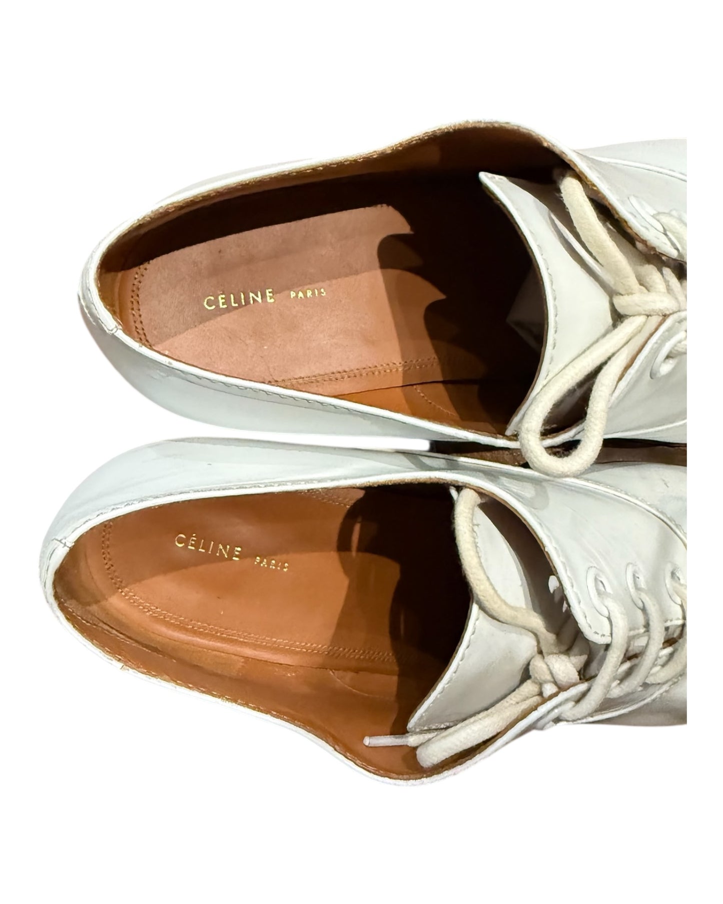 Pre-Loved Céline White Oxford Heels