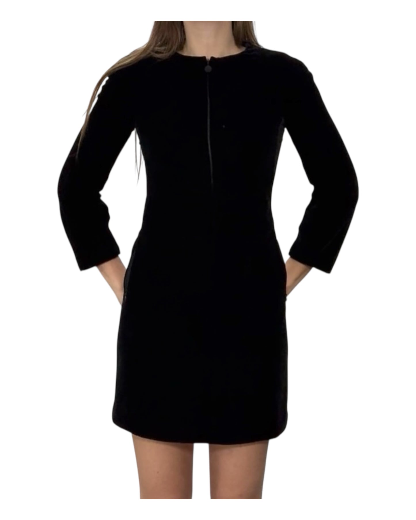 Vintage Giorgio Armani Black Velvet Mini Dress