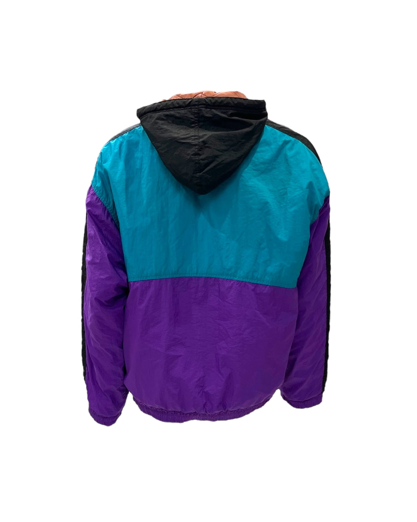 Vintage Nike Purple, Green and Black Color Block Windbreaker Jacket