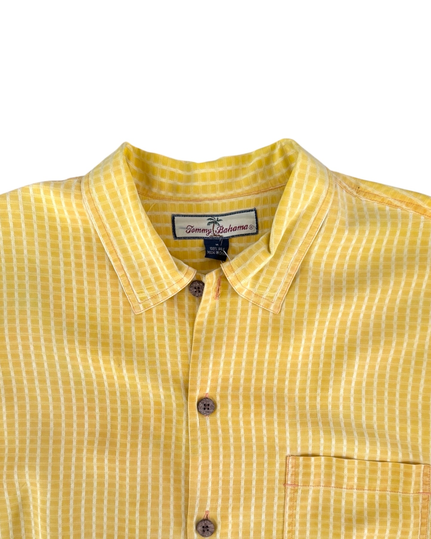 Vintage Tommy Bahama Yellow Silk Shirt