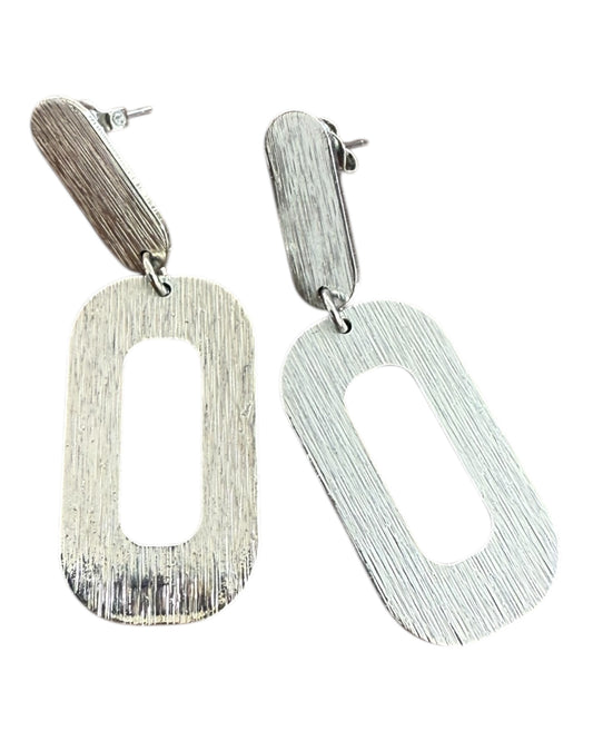 Vintage Silver Geometric Earrings