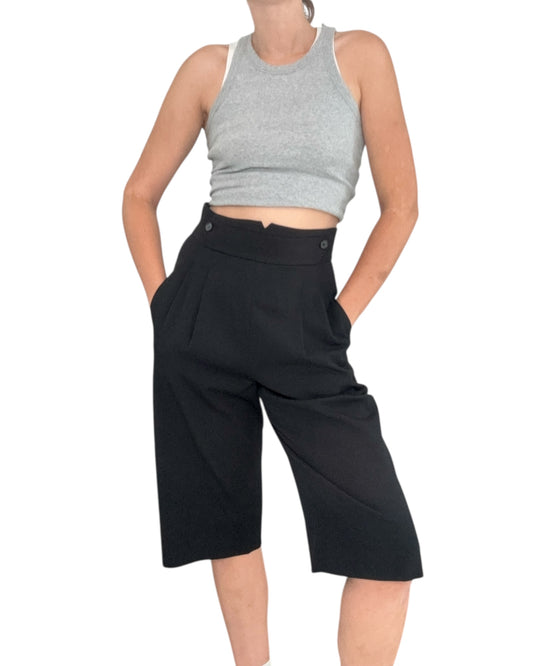 Vintage DKNY Black Trouser Long Shorts