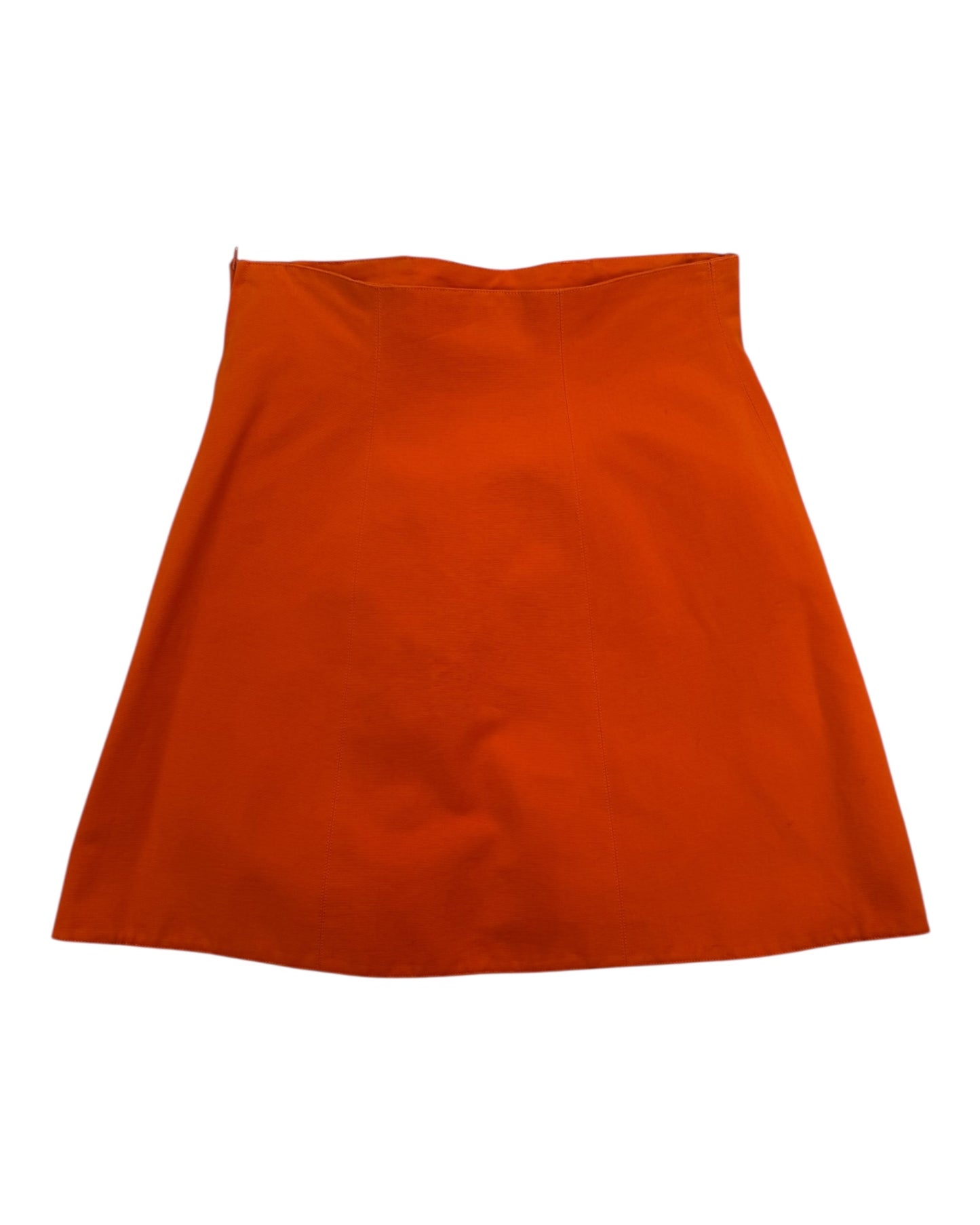Vintage Claude Montana Orange Lace-Up Skirt