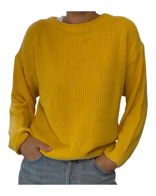 Vintage Yellow Crewneck Sweater