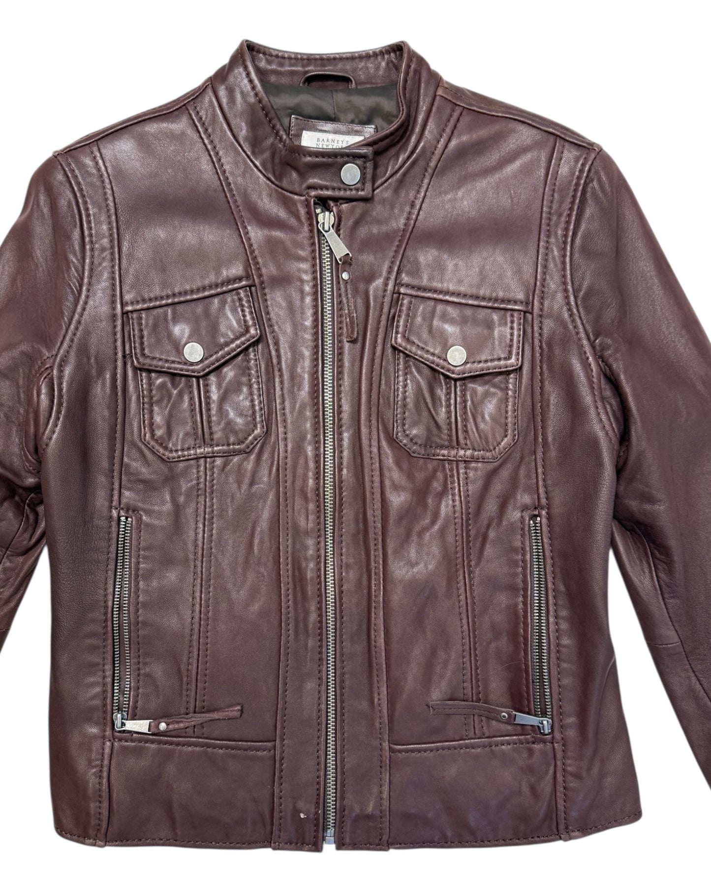 Pre-Loved Barneys New York Brown Leather Jacket