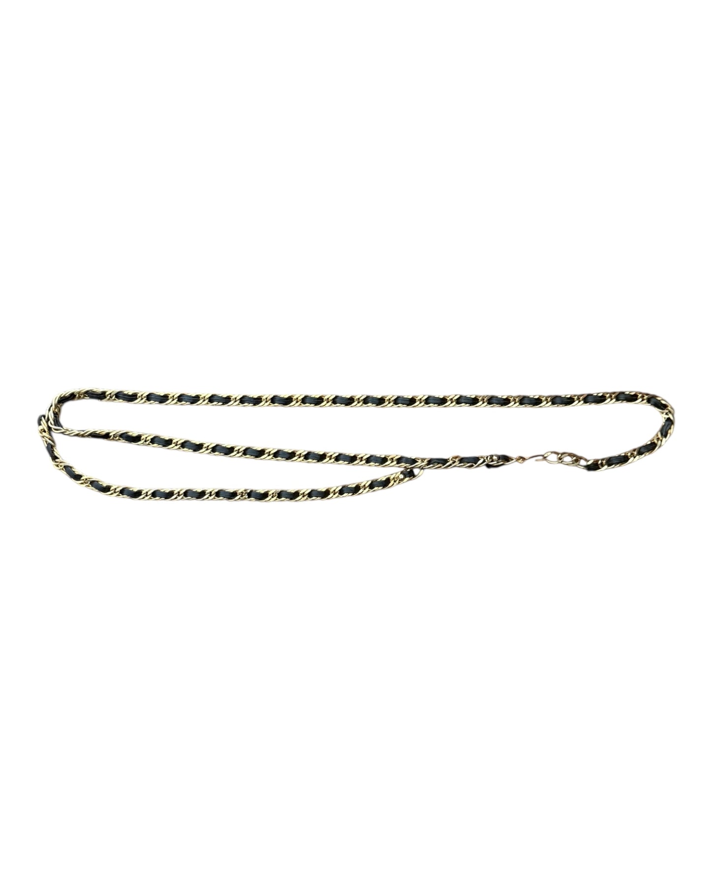 Vintage Black and Gold Metal Waist Chain Belt