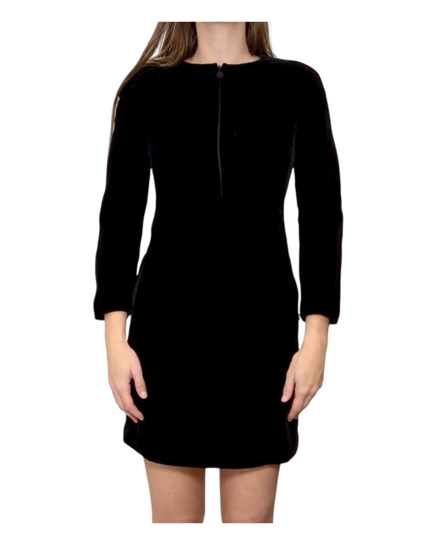 Vintage Giorgio Armani Black Velvet Mini Dress