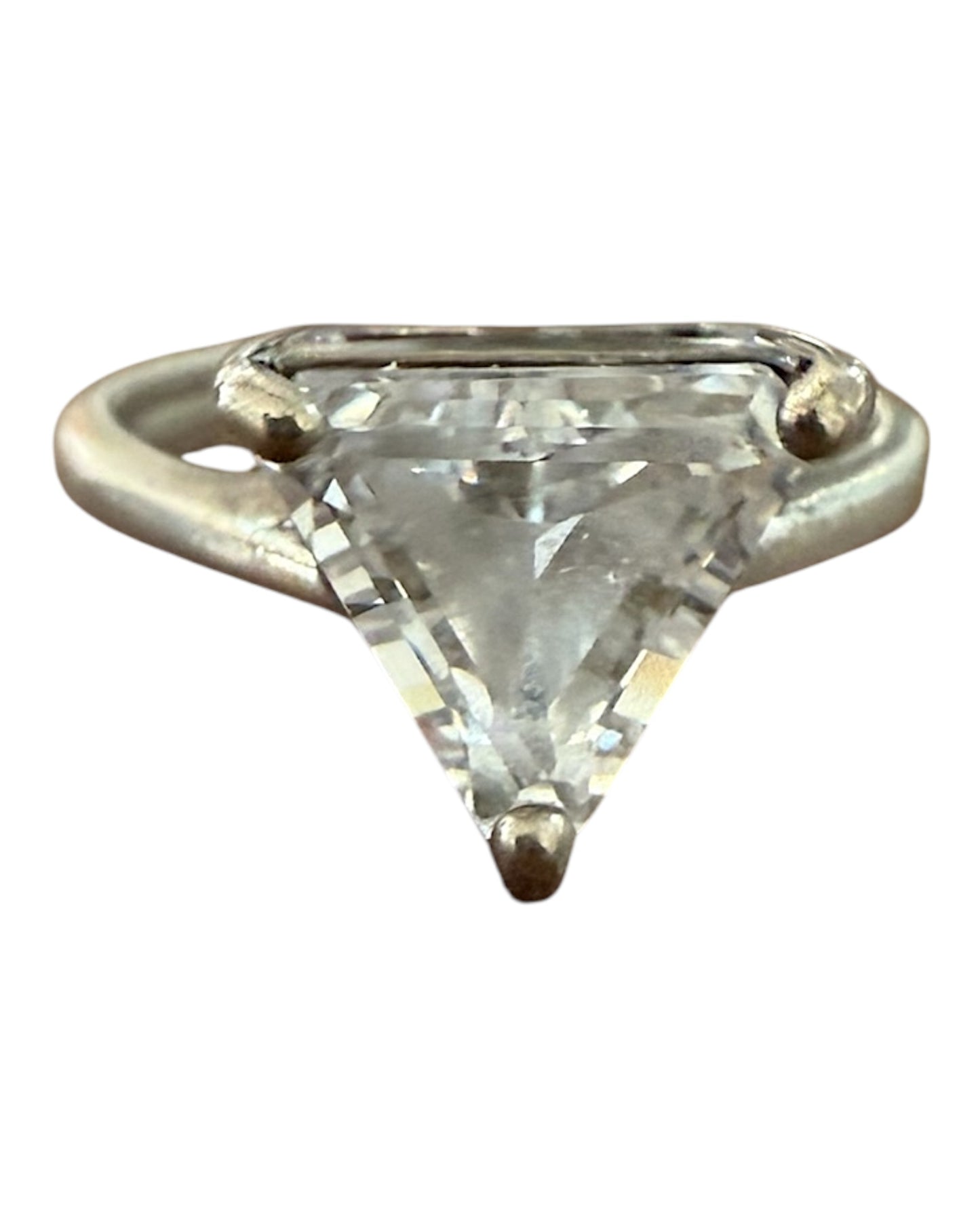 Vintage 18KT Gold Electroplated Crystal Ring