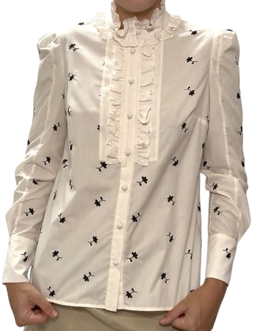 Pre-Loved ERDEM Embroidered Floral Blouse