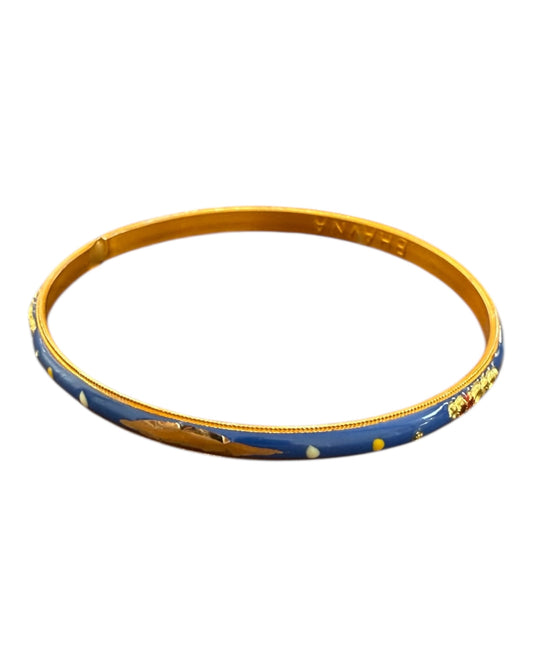 Vintage Blue and Gold Indian Bangle