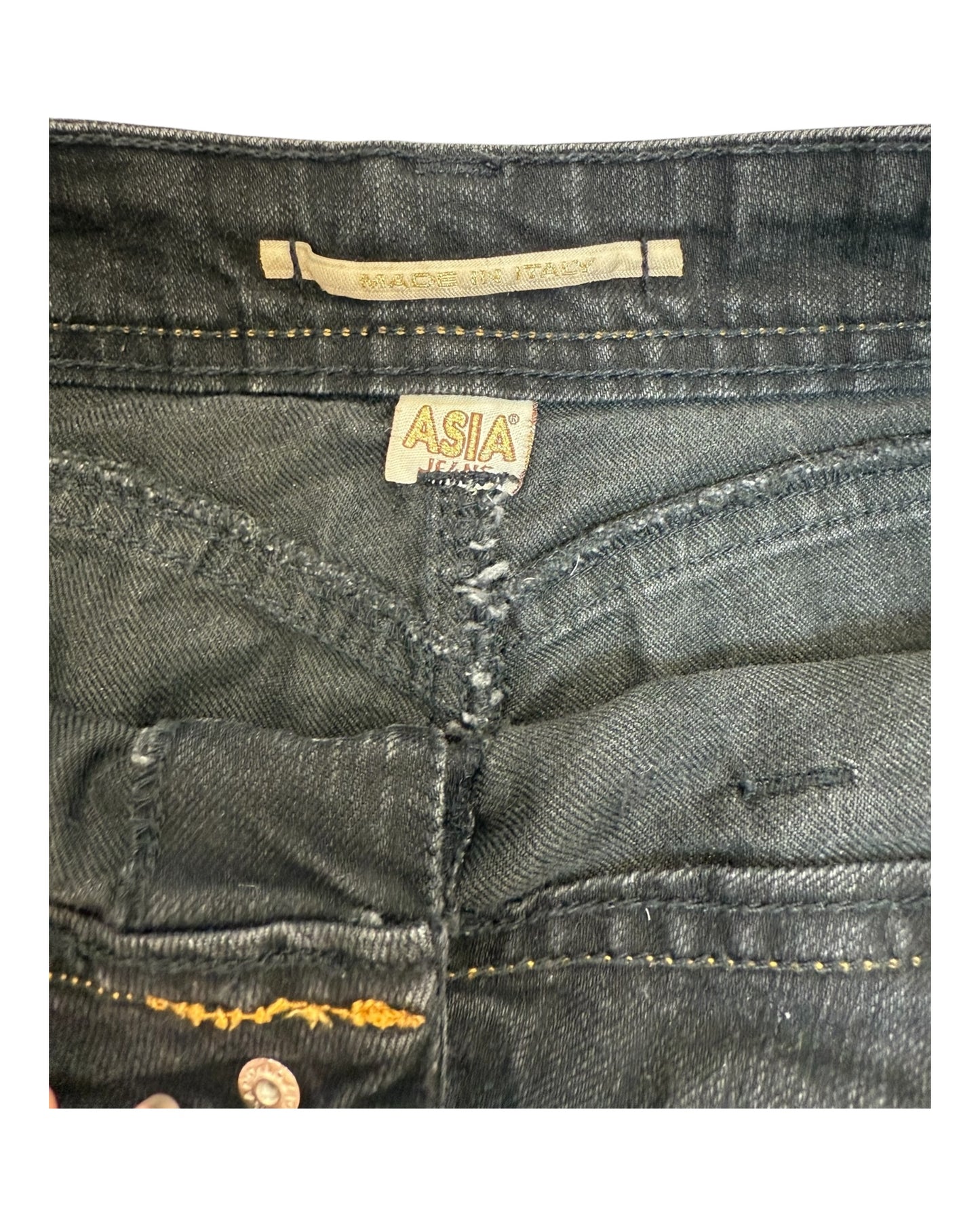 Vintage Asia Jeans Micro Mini Denim Skirt