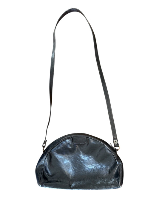 Vintage Furla Black Leather Shoulder Bag