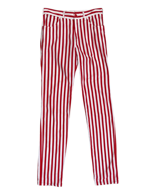 Vintage Red and White Stripe Jeans