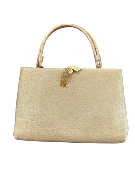 Vintage 1960s Gold Shimmer Clasp Purse