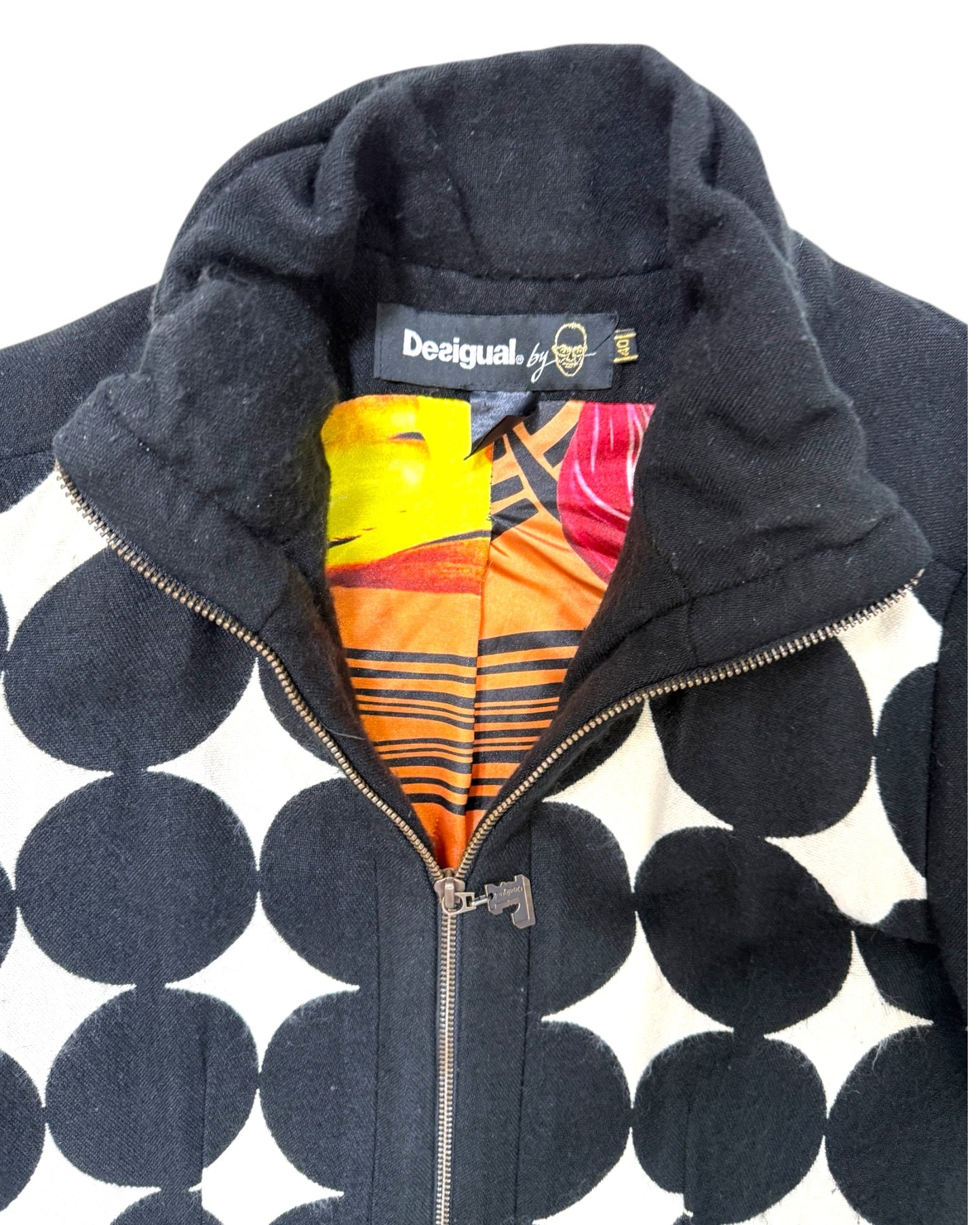 Vintage Desigual Black and White Coat
