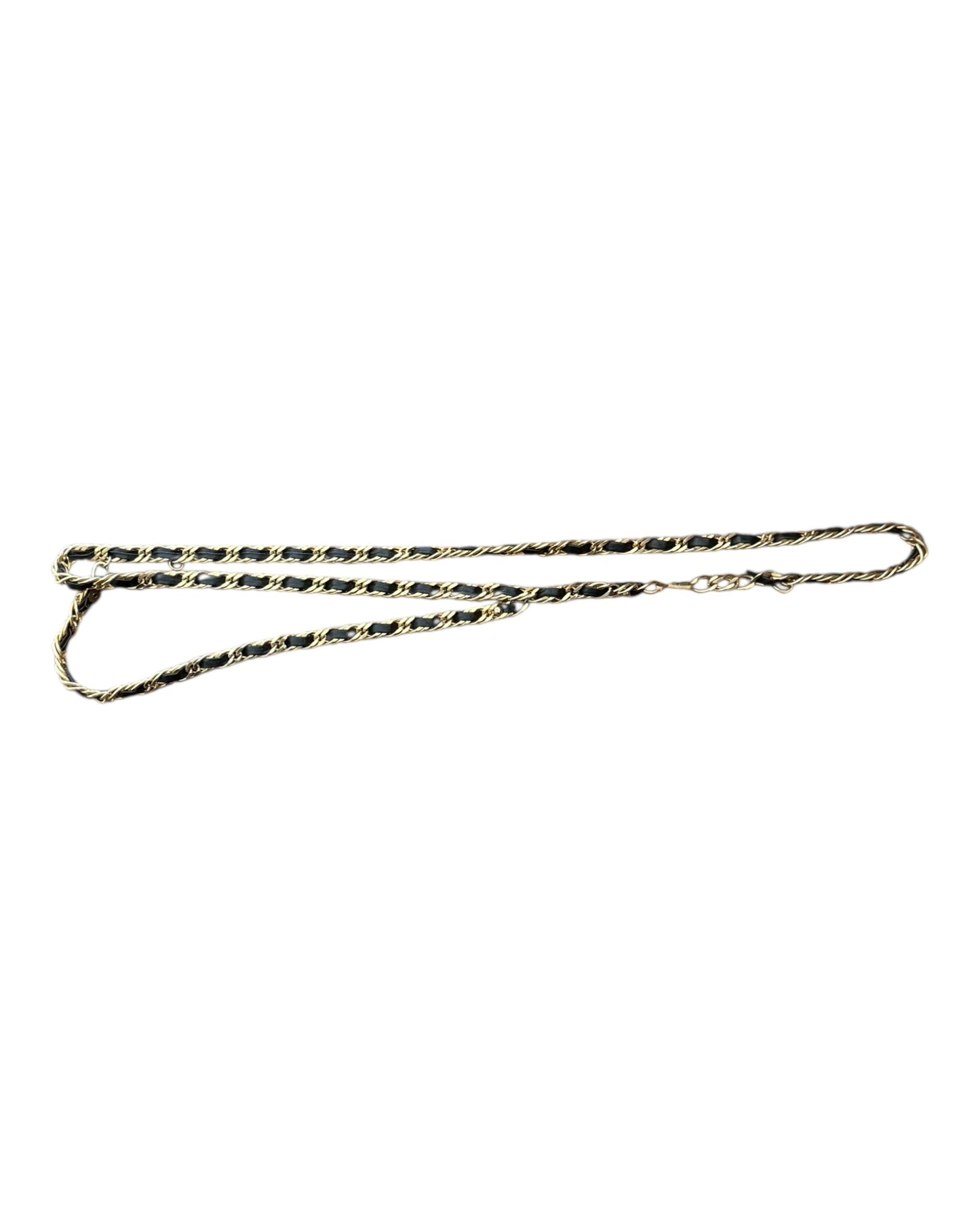 Vintage Black and Gold Metal Waist Chain Belt