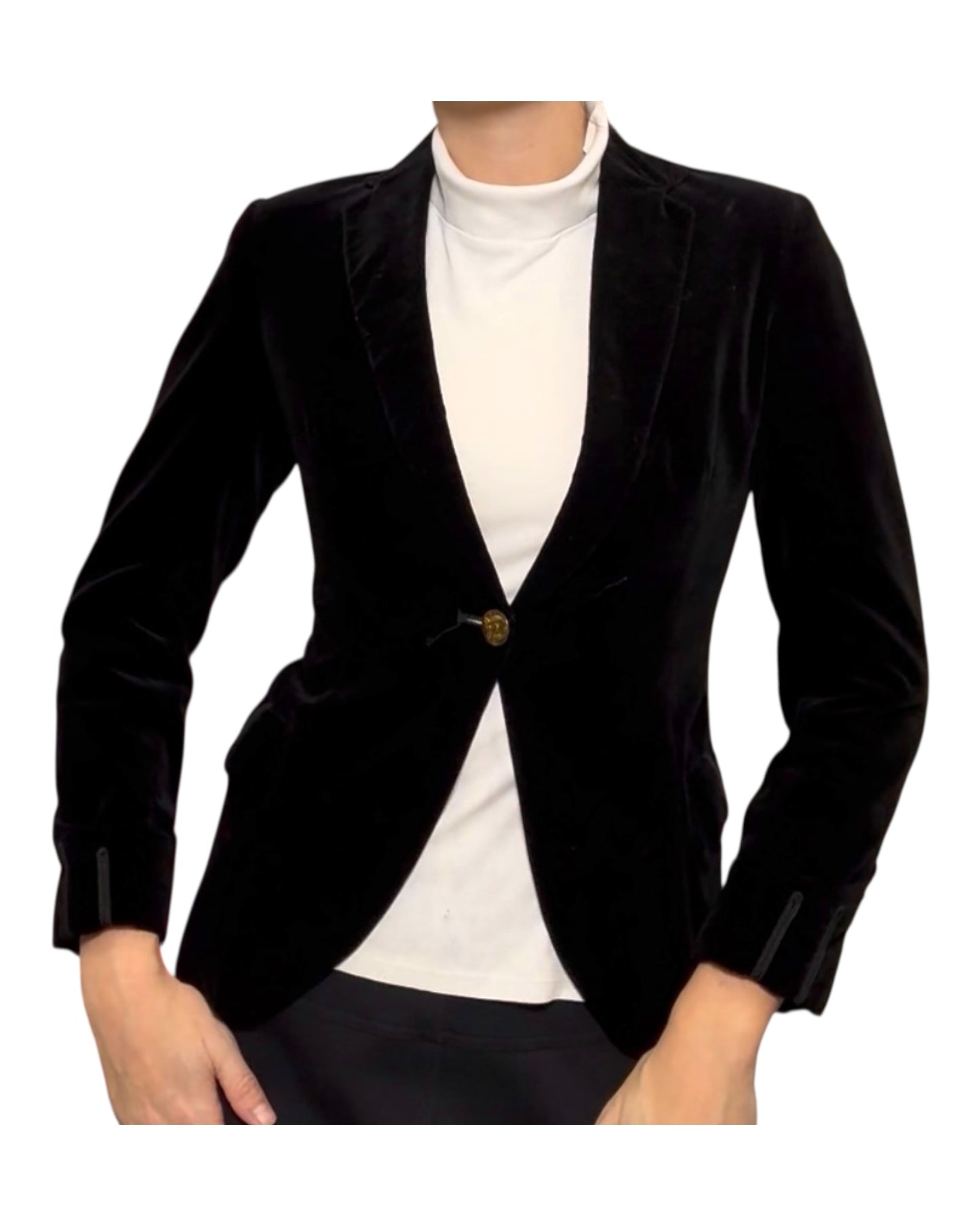 Vintage Saks Fifth Avenue Black Velvet Blazer