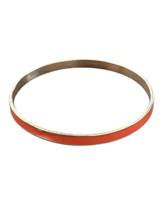 Vintage Orange and Silver Bangle Bracelet