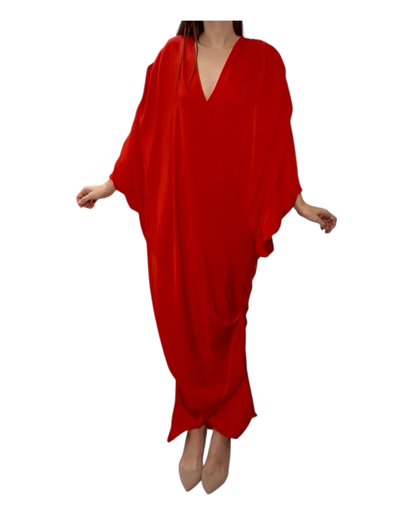 Pre-Loved Andrea Iyamah Red Kaftan Dress