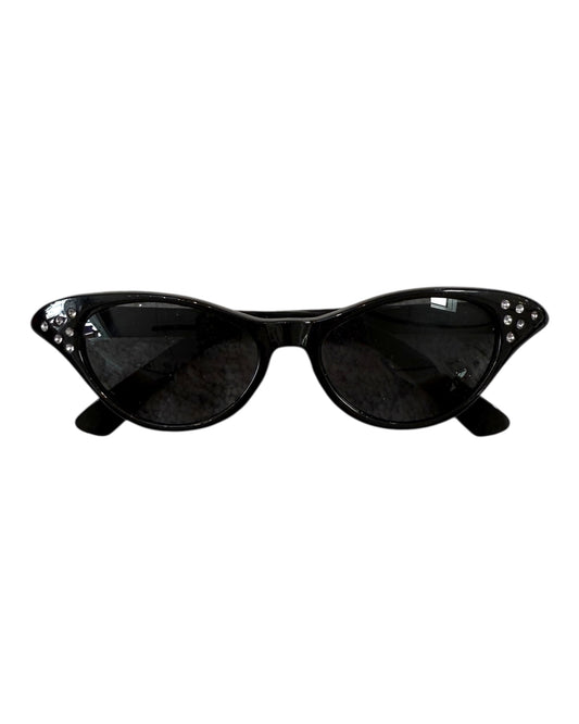 Vintage Sparkly Black Butterfly Sunglasses