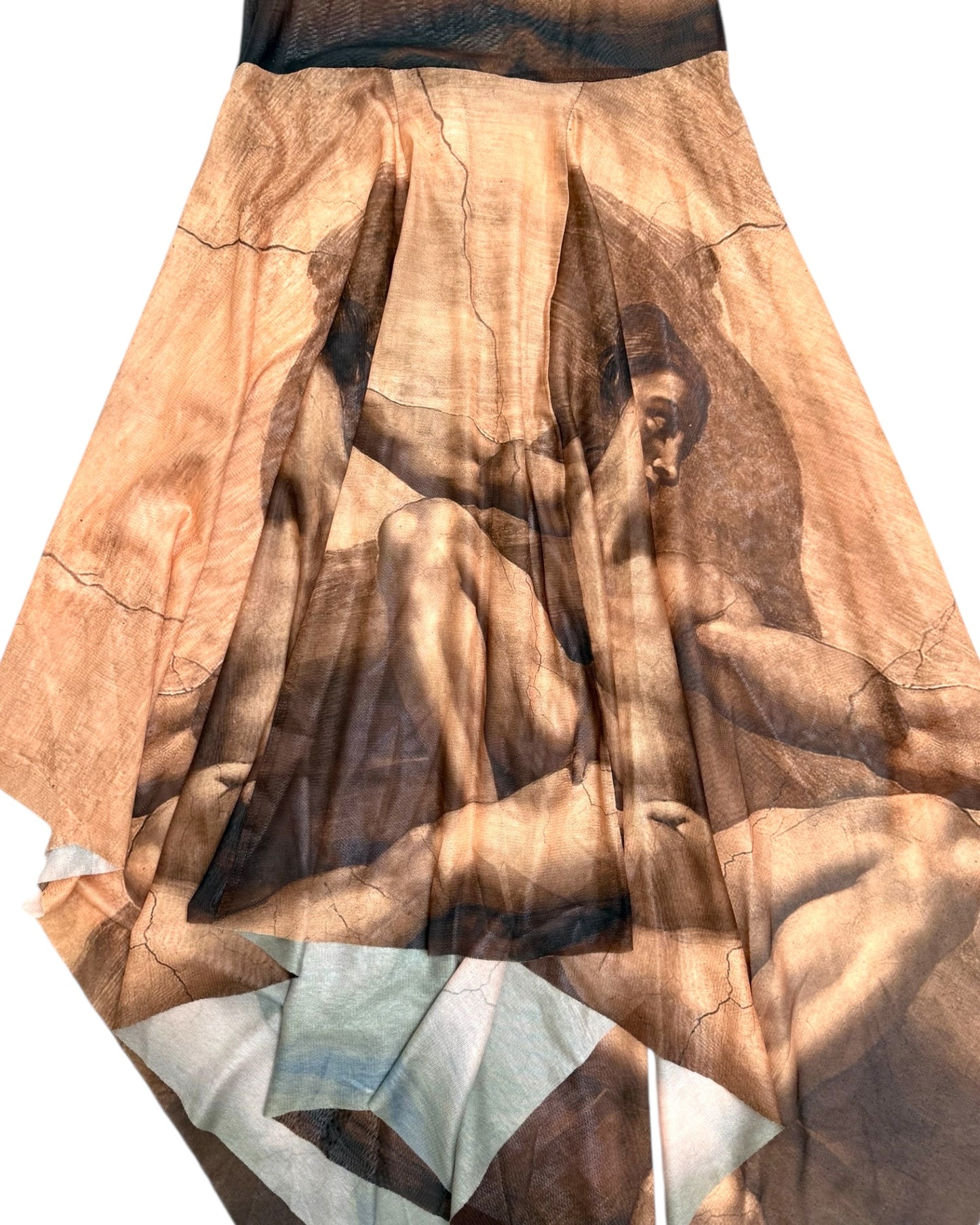 RARE Vintage 1990s Jean Paul Gaultier Creation of Adam Sheer Midi Dress