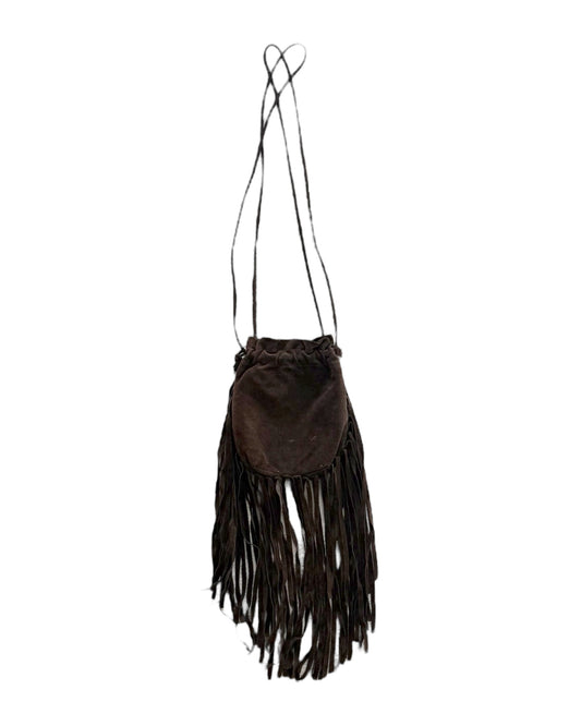 Vintage Carlos Falchi Chocolate Brown Suede Fringe Bag