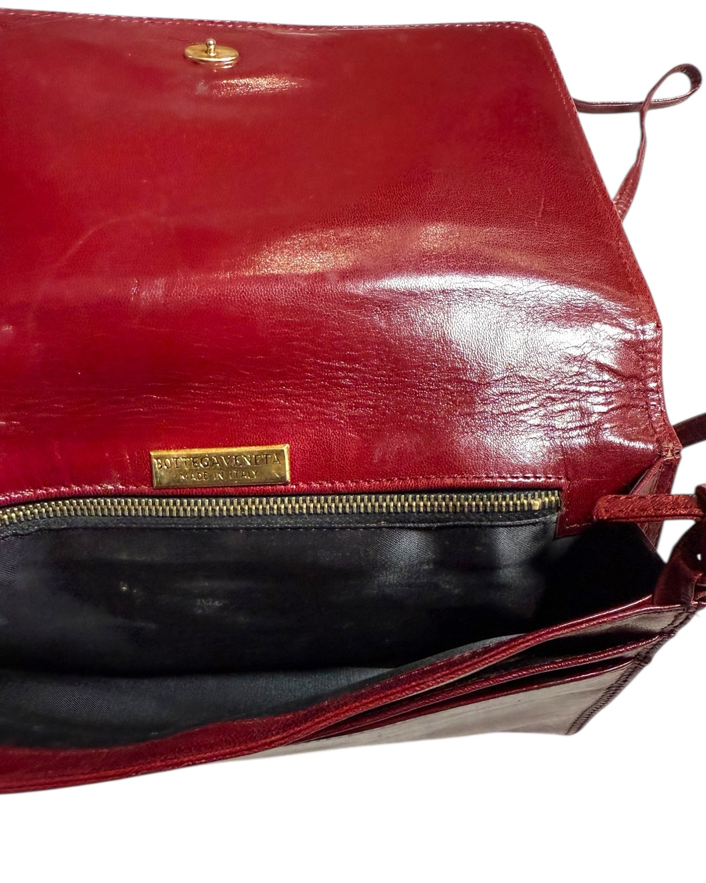 Vintage Bottega Veneta Leather Crossbody Bag or Clutch - Small