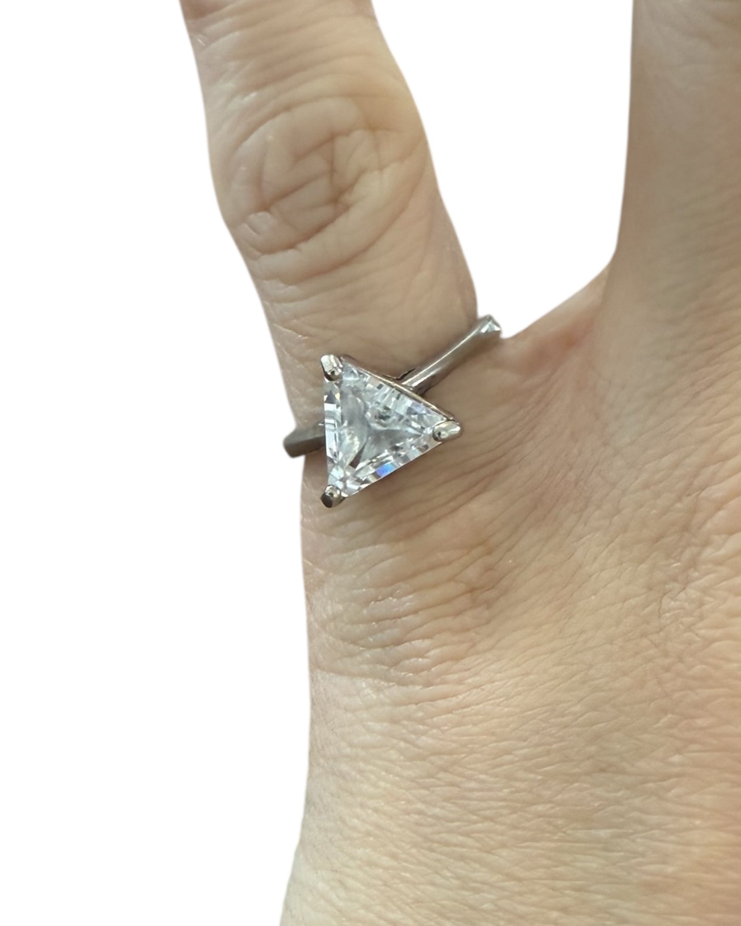 Vintage 18KT Gold Electroplated Crystal Ring