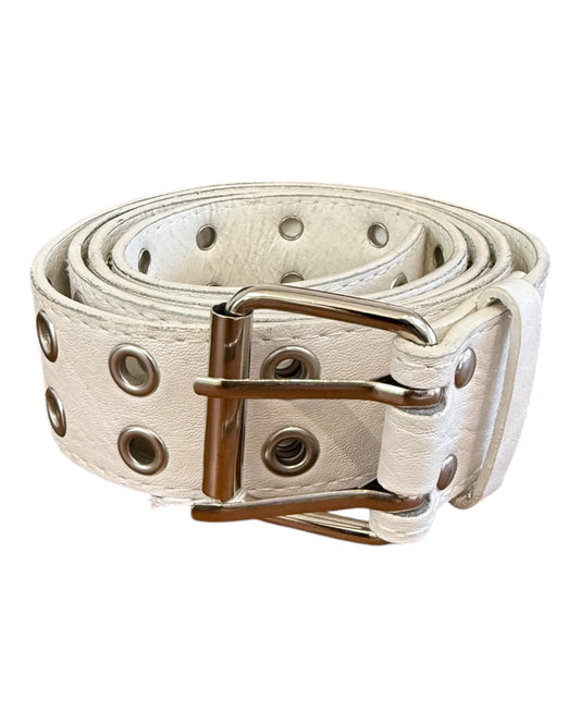 Vintage White Grommet Belt