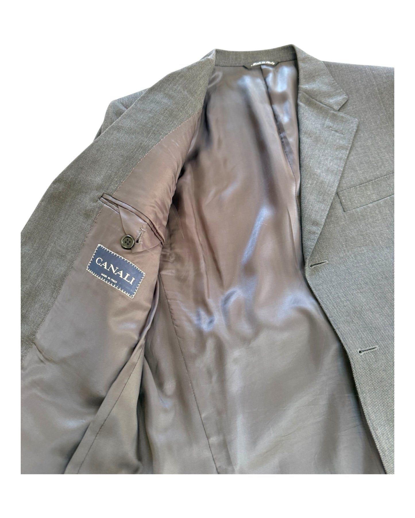 Vintage Canali Dark Grey Wool Suit