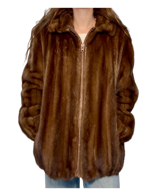 Vintage Light Brown Fur Coat