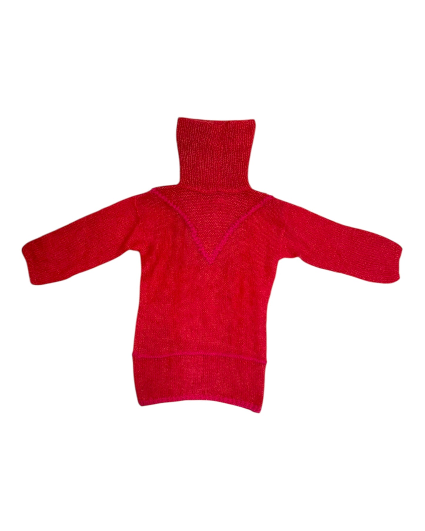 Vintage Pink and Orange Turtleneck Sweater