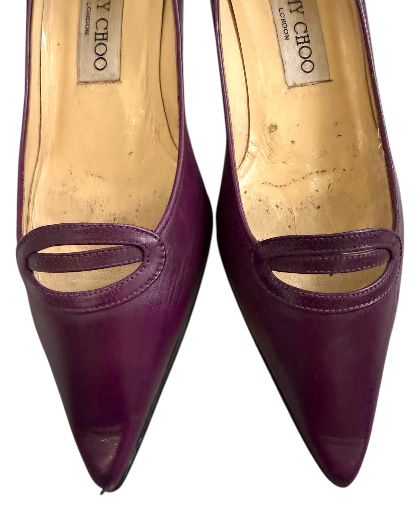 Vintage Jimmy Choo Purple Kitten Heels