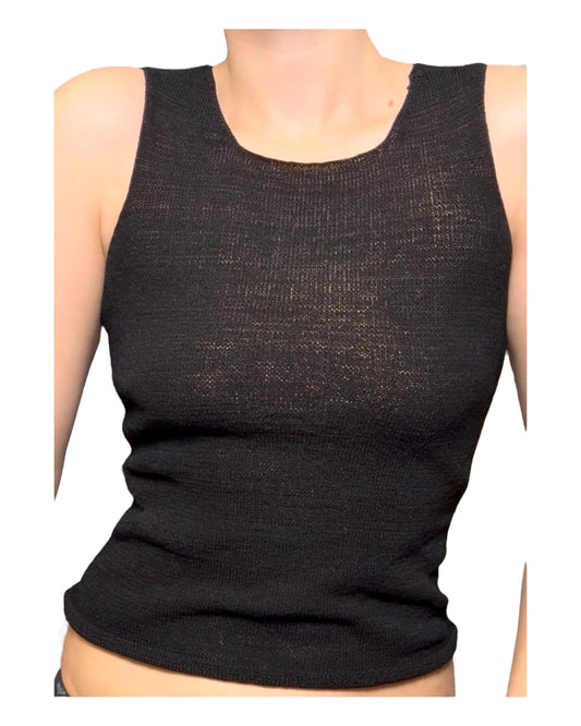 Vintage DKNY Black Knit Tank Top