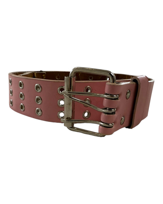 Vintage Light Pink Grommet Belt