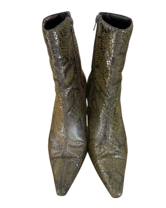 Vintage Green Snakeskin Boots
