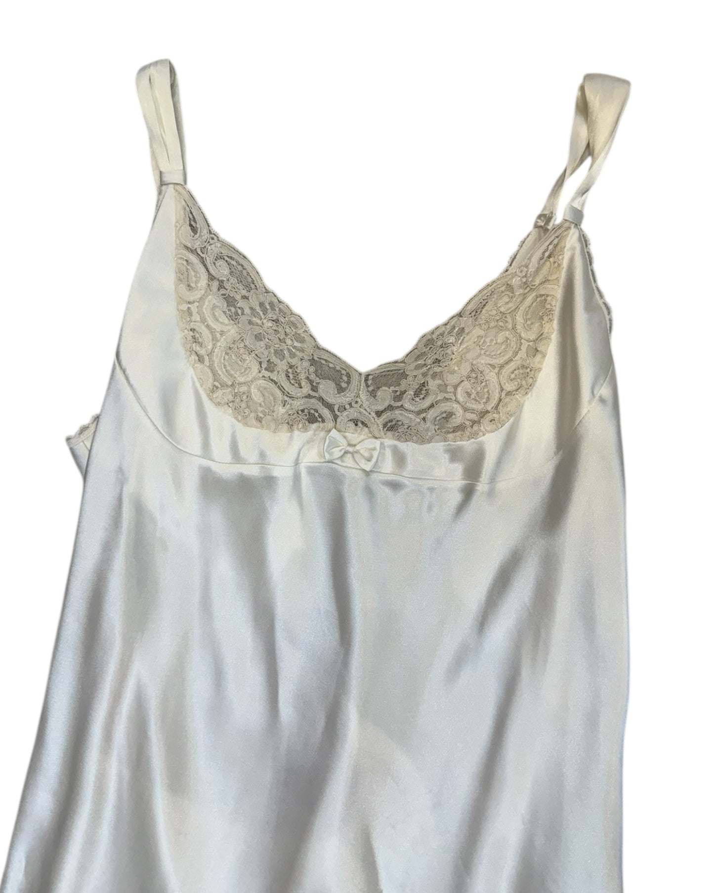 Vintage Jones New York White Lace Nightgown and Robe Set