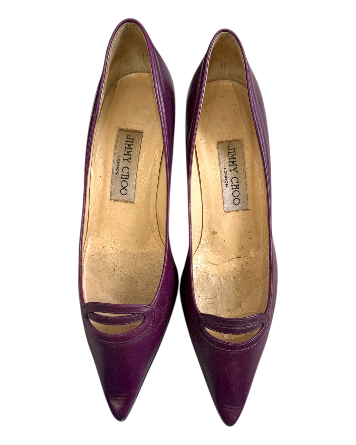 Vintage Jimmy Choo Purple Kitten Heels