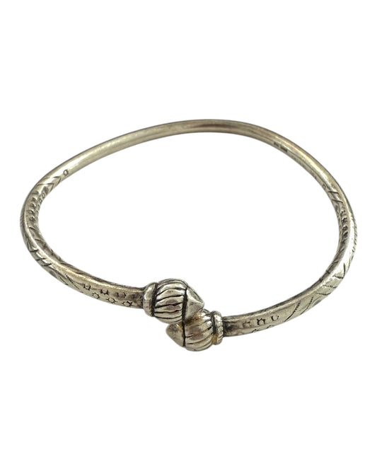 Vintage Silver Engraved Bangle