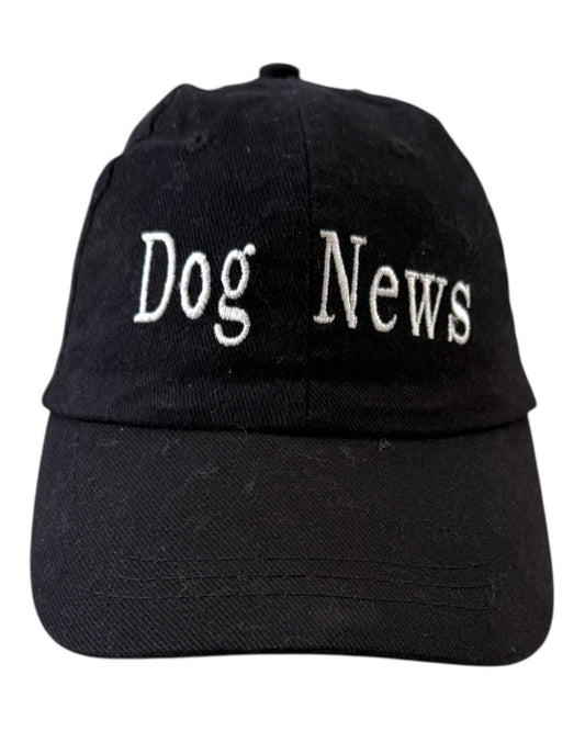 Vintage Black "Dog News" Ball Cap