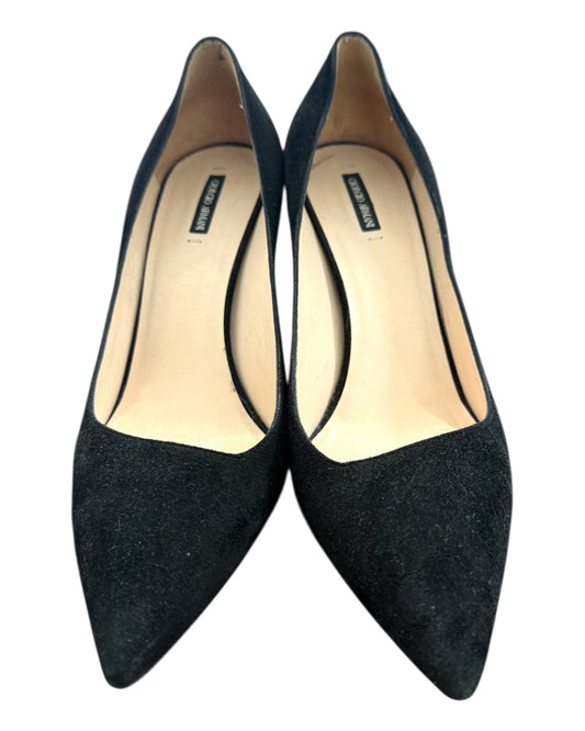 Vintage Giorgio Armani Black Suede Pumps