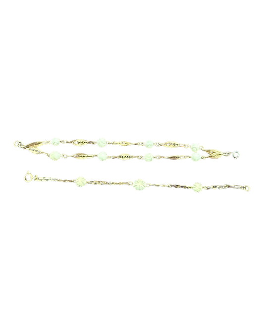 Vintage Gold-Toned Rose Bracelets