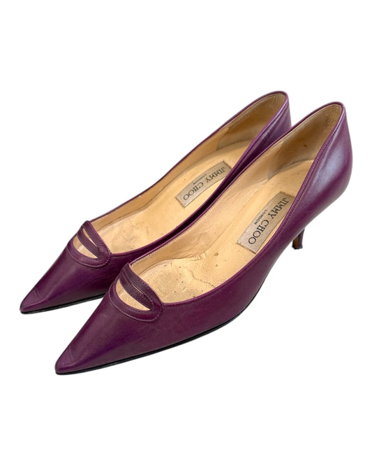 Vintage Jimmy Choo Purple Kitten Heels