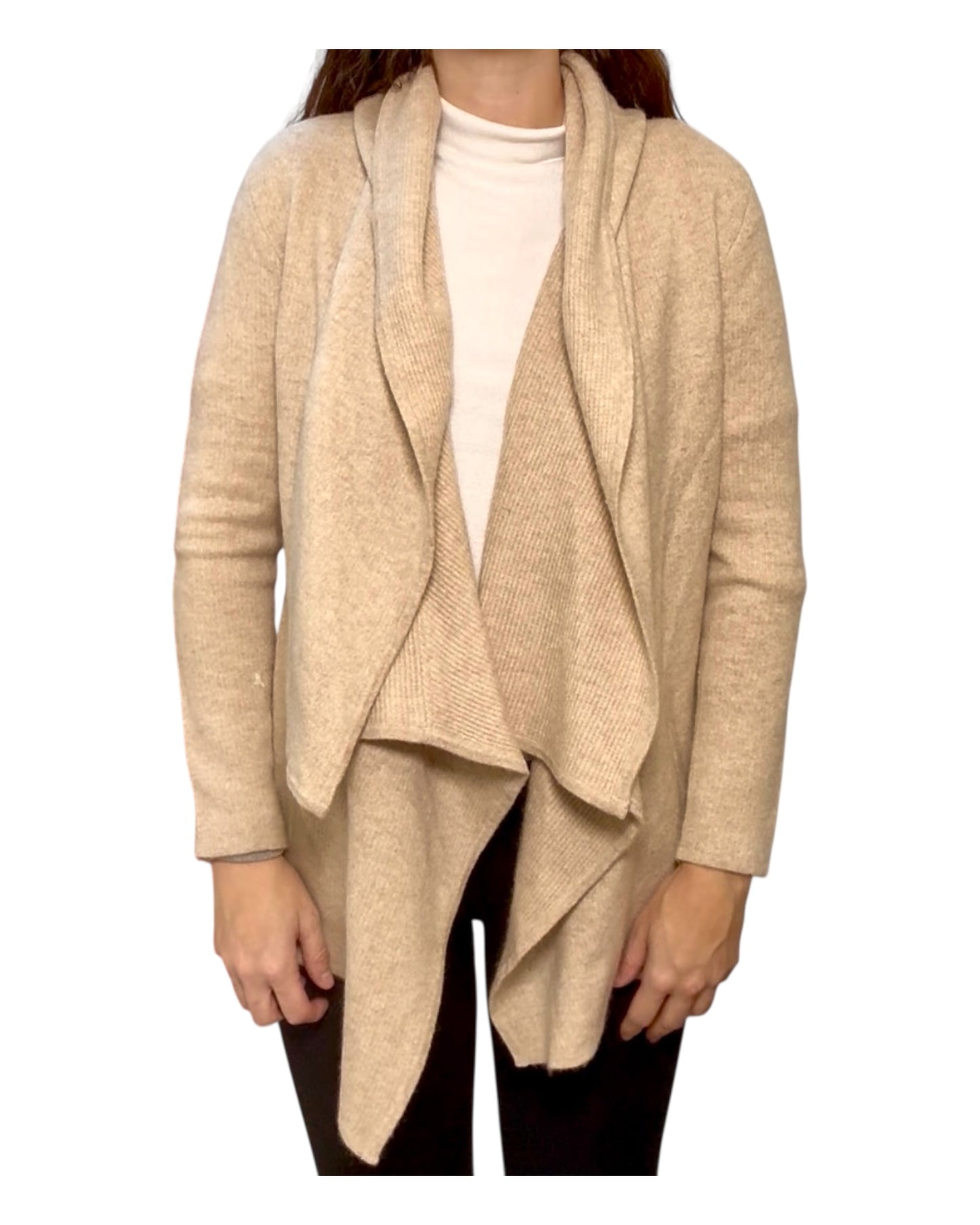 Pre-Loved Brooks Brothers Beige Cashmere Cardigan Sweater