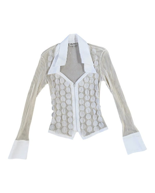 Pre-Loved Blanc Nature Sheer Mesh Jacket