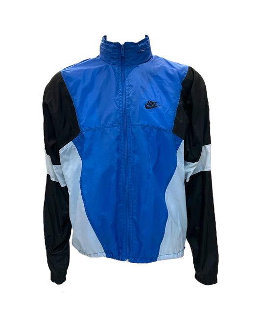 Vintage Nike Black and Blue Windbreaker Jacket
