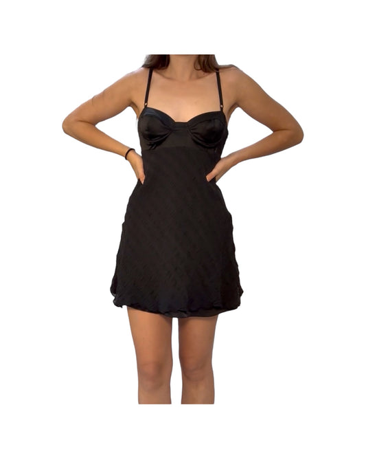 Vintage John Galliano Black Mini Dress