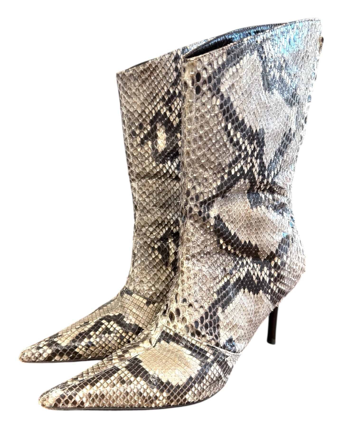 Vintage BCBG Snakeskin Booties