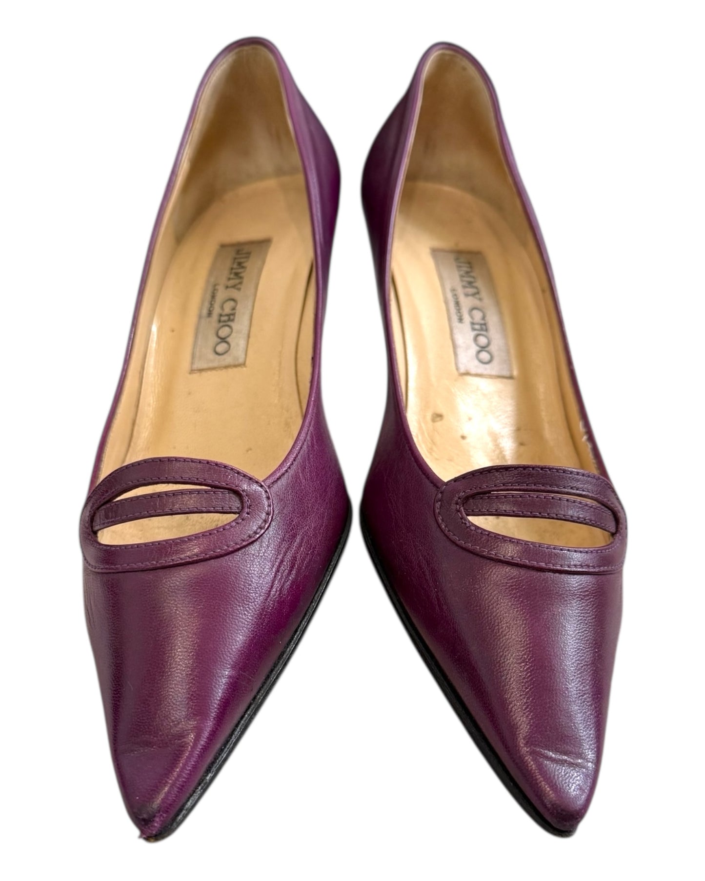 Vintage Jimmy Choo Purple Kitten Heels