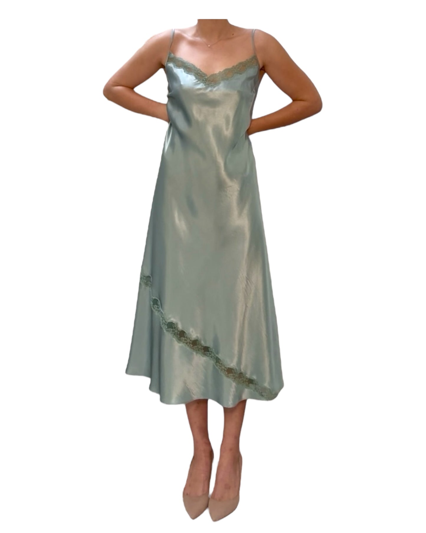 Vintage Green Slip Dress